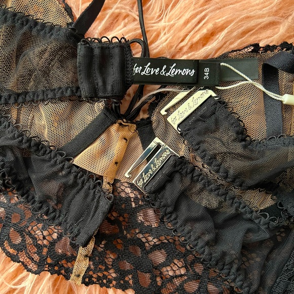 NWT Bra Panty Matching Set 34B Medium For Love and Lemons Victoria's Secret - Picture 4 of 8